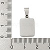 Vacuum Plating 304 Stainless Steel Pave Natural White Shell Pendants STAS-S130-03P-J-3