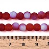 Frosted Transparent Glass Beads Strands GLAA-T032-T6mm-MBB20-4