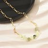 Natural Rutilated Quartz Chip Beaded Necklaces NJEW-C070-04G-05-4