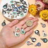 50Pcs 10 Styles Rack Plating Alloy Enamel Pendants ENAM-CJ0003-10-4