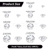 700Pcs 7 Styles Diamond Shape Grade AAA Cubic Zirconia Cabochons ZIRC-BBC0002-96-2