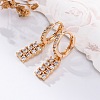 Brass Micro Pave Clear Cubic Zirconia Leverback Earrings EJEW-K300-48G-3