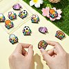 12Pcs 6 Styles Silicone Beads SIL-CJ0003-12-5