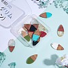 14Pcs 7 Styles Opaque Resin & Transparent Foil Resin Pendants RESI-SZ0001-83-5