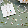 32Pcs 8 Colors Alloy Rhinestones Bowknot Pendants FIND-AR0006-14-4