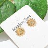 304 Stainless Steel Rhinestone Stud Earrings for Women STAS-Z117-13G-1