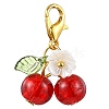 8Pcs 8 Colors Cherry Glass Pendant Decorations HJEW-JM02716-4