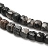 Natural Black Netstone Beads Strands G-H078-C32-01-4