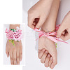 CRASPIRE 2PCS Silk Wrist Corsage AJEW-CP0001-51E-3