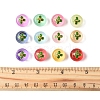 24Pcs 12 Colors Transparent Glass Apple Pendants DGLA-FS0001-15-5