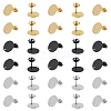 Unicraftale 30Pcs 3 Colors 304 Stainless Steel Stud Earring Findings STAS-UN0056-10-1