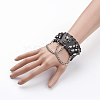 Punk Rock Style Cowhide Leather Rivet Bracelets BJEW-D438-24B-3