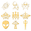 9Pcs Nickel Custom Self-adhesive Picture Stickers DIY-WH0450-186-1