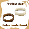 2Pcs 2 Colors Imitation Marble Acrylic Bangle for Women BJEW-HY0002-04A-2