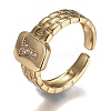Brass Micro Pave Clear Cubic Zirconia Cuff Rings RJEW-H538-02G-Y-3