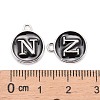Platinum Plated Alloy Charms LS-ENAM-S118-02N-P-3