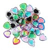 Transparent Two Tone Resin Cabochons RESI-E045-04-1