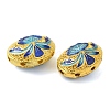 Rack Plating Brass Enamel Beads KK-P276-26A-01G-2