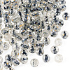 100Pcs Crackle Transparent Glass Beads GLAA-TADJ0001-12A-1