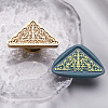 Golden Plated Triangle Shaped Wax Seal Brass Stamp Head STAM-K001-04G-12-1