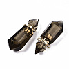 Faceted Natural Smoky Quartz Pendants G-T131-15C-3