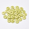2-Hole Flat Round Resin Sewing Buttons for Costume Design BUTT-E119-18L-15-1