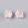 Transparent Spray Painted Glass Beads X1-EGLA-N018-4mm-08-3