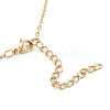 PVD Vacuum Plating 304 Stainless Steel Flat Round Link Chain Necklaces NJEW-M187-03G-3