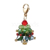 Christmas Tree Glass Pendant Decorations HJEW-JM02046-01-1