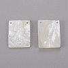 Natural White Shell Mother of Pearl Shell Pendants X-SHEL-K004-06-2