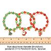 Christmas CCB Plastic & Glass Bead Bracelets BJEW-FS00029-3