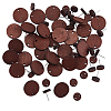60Pcs Wood Stud Earrings Finding EJEW-FI0003-33E-1