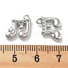 Brass Micro Pave Clear Cubic Zirconia Charms KK-M102-47P-3