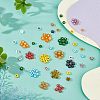 120Pcs 10 Colors Handmade Millefiori Glass Beads LAMP-FH0001-01-4