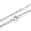 Iron Cable Chains Necklace Making MAK-R013-70cm-AS-2