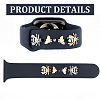 Unicraftale 6Pcs 6 Styles Bees Zinc Alloy with Enamel Watch Band Studs FIND-UN0003-39-5