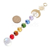 Glass Octagon Beads Hanging Suncatchers HJEW-JM02308-3