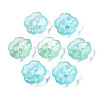 Transparent Spray Painted Glass Beads GLAA-Q089-003-E001-1-2