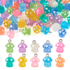 Luminous Translucent Resin Mushroom Charms CD-TAC0001-47-1