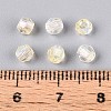 Transparent Spray Painted Glass Beads X1-EGLA-N018-4mm-10-4