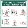 100Pcs 2 Styles Tibetan Style Alloy Charms TIBE-SC0001-88-2