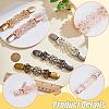 5Pcs 5 Colors Zinc Alloy with Crystal Rhinestone Cardigan Clips AJEW-AR0005-30-3