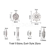Tibetan Style Alloy Chandelier Components Links and Pendants TIBE-PH0004-47AS-2