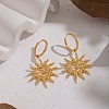 European 304 Stainless Steel Spiral Sun Hollow Dangle Earrings for Women LD6957-2-1