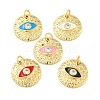 Rack Plating Brass Micro Pave Cubic Zirconia Pendants KK-P277-26G-1