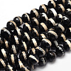 Tibetan Style Striped Pattern dZi Beads Strands TDZI-O005-10F-8mm-1