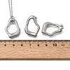 Irregular 304 Stainless Steel Pendant Necklace & Stud Earrings Sets for Women SJEW-E052-01P-5