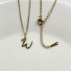 304 Stainless Steel Letter Pendant Necklaces NJEW-WH0027-04W-G-NR-1