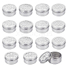 BENECREAT 15Pcs 5 Style 80ML Aluminium Shallow Round Candle Tins AJEW-BC0003-61A-1