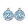 Platinum Plated Alloy Enamel Charms ENAM-S118-04Z-P-1